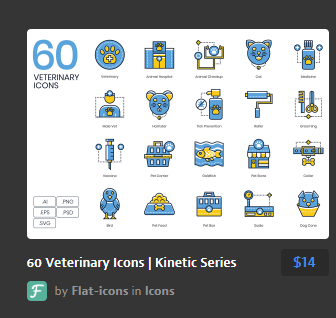 兽医图标动态系列 Veterinary Icons Kine