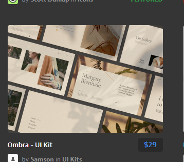 商业营销在线商务网站插画网站Ombra - UI Kit