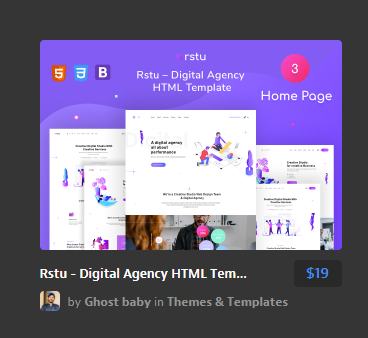 数字代理HTML模板 Digital Agency HTML