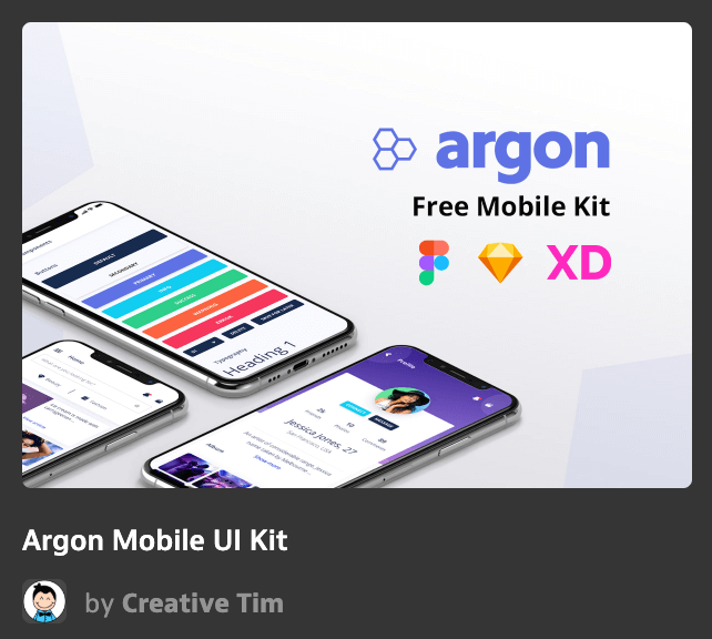 移动用户界面工具包Argon Mobile UI Kit