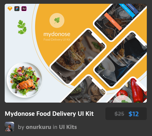 食物递送UI工具包Mydonose Food Deliver