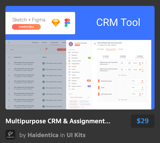 多用途CRM和分配用户界面工具包 CRM &
