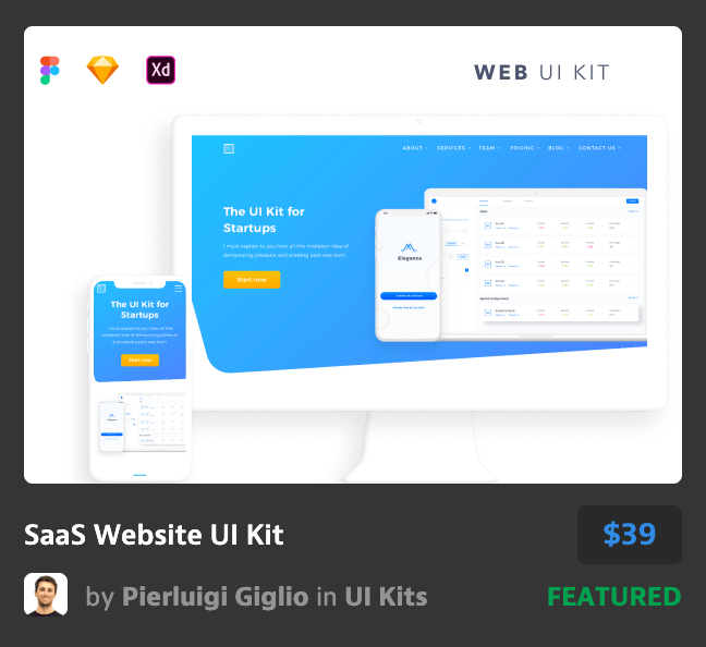 网站用户界面工具包SaaS Website UI Kit