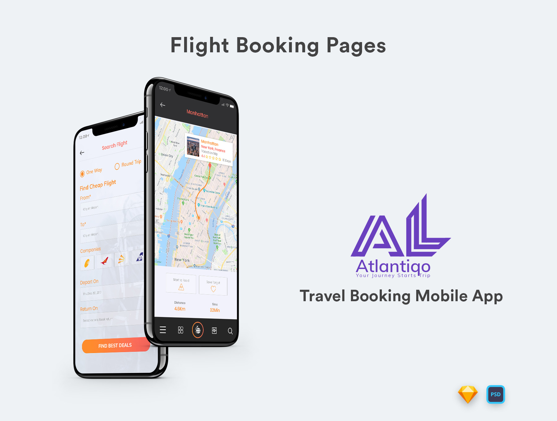 旅游用户界面工具包 Atlantigo-Travel UI