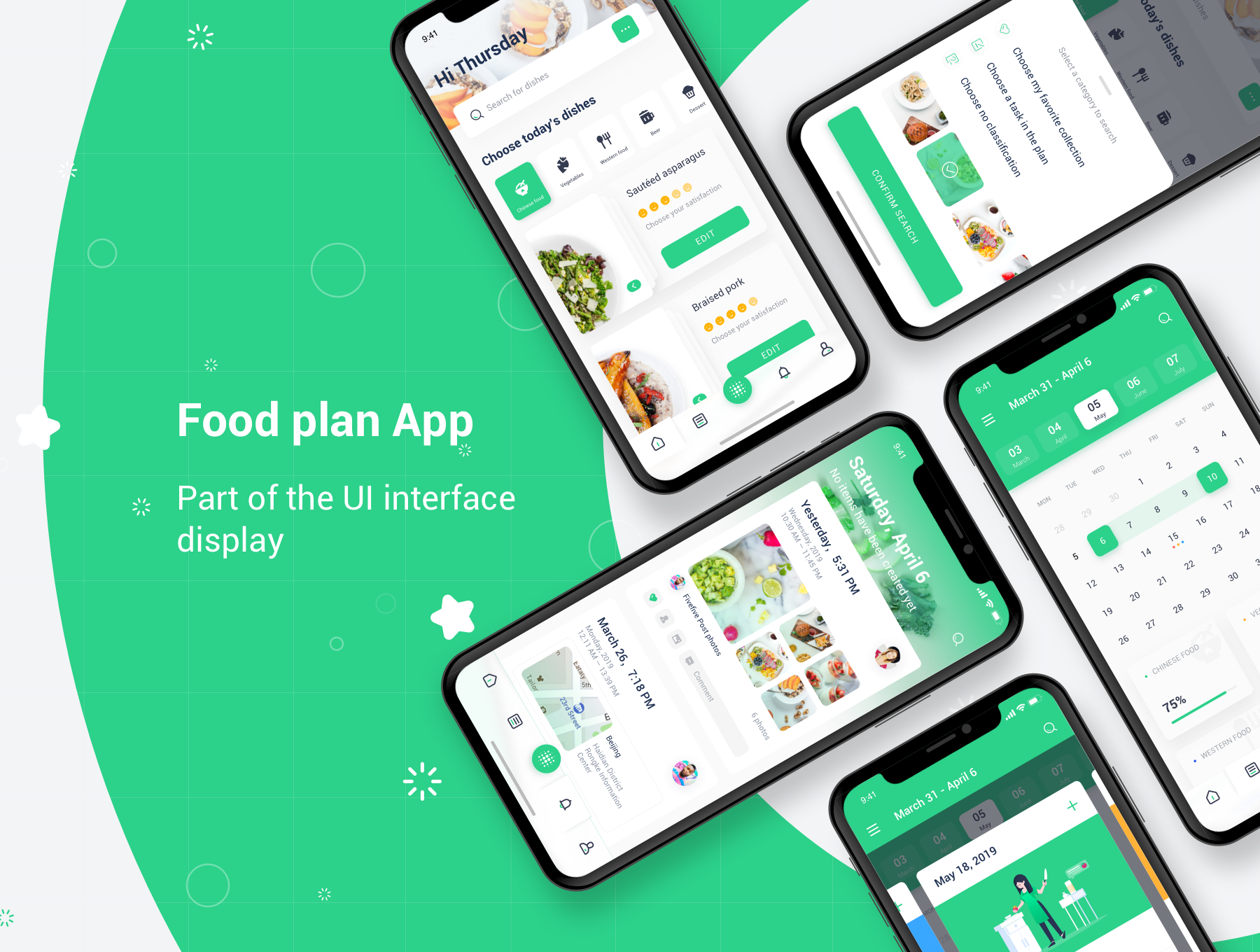 美食烹饪APP用户界面工具包FoodPlan UI Kit