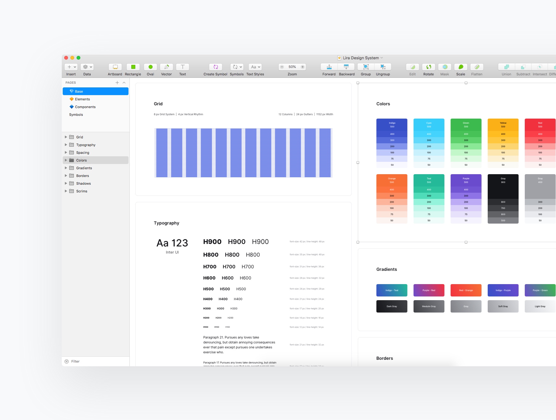 项目计划网站矢量插画设计Lira Design System