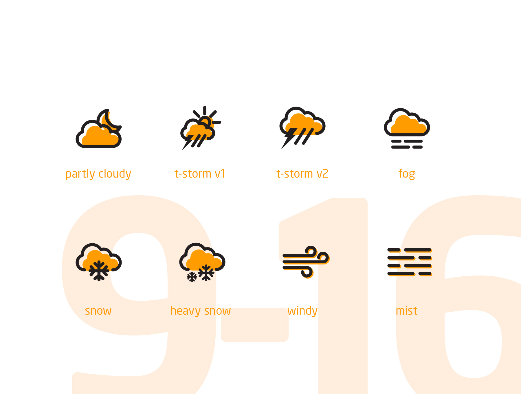 特色天气动画图标Weather Animated Icons