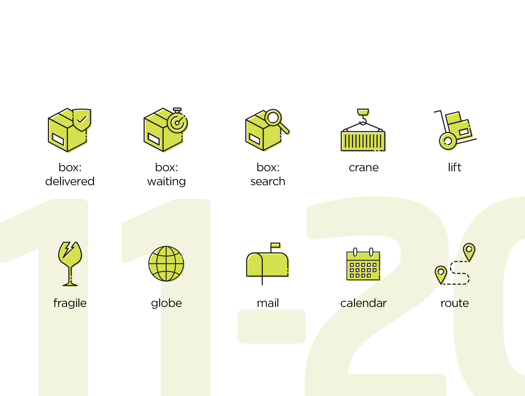 物流动画图标 Logistics Animated Icon