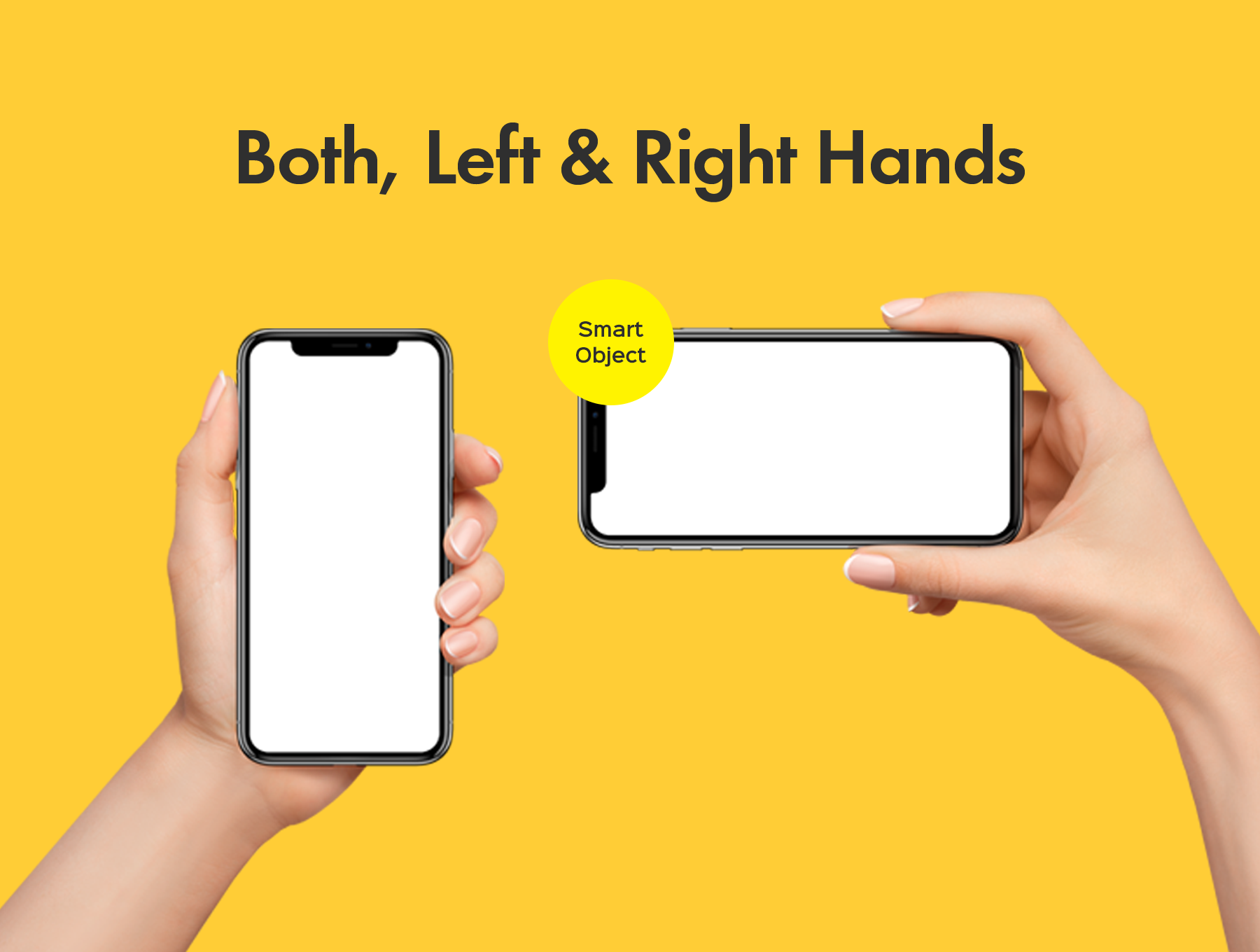 完美的手持app模型Perfect Hands Mockup
