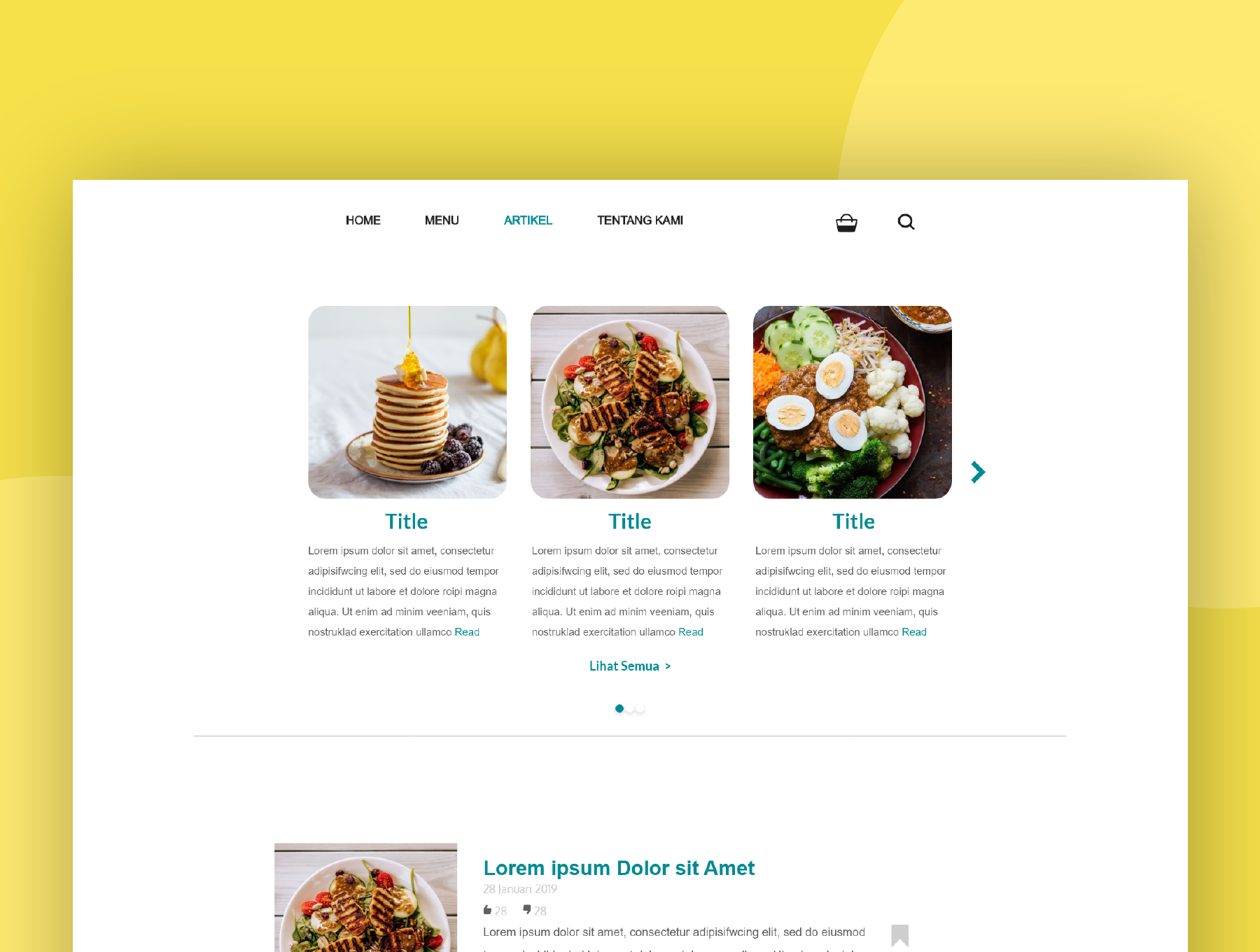 健康食品网站模板 Food Website Template
