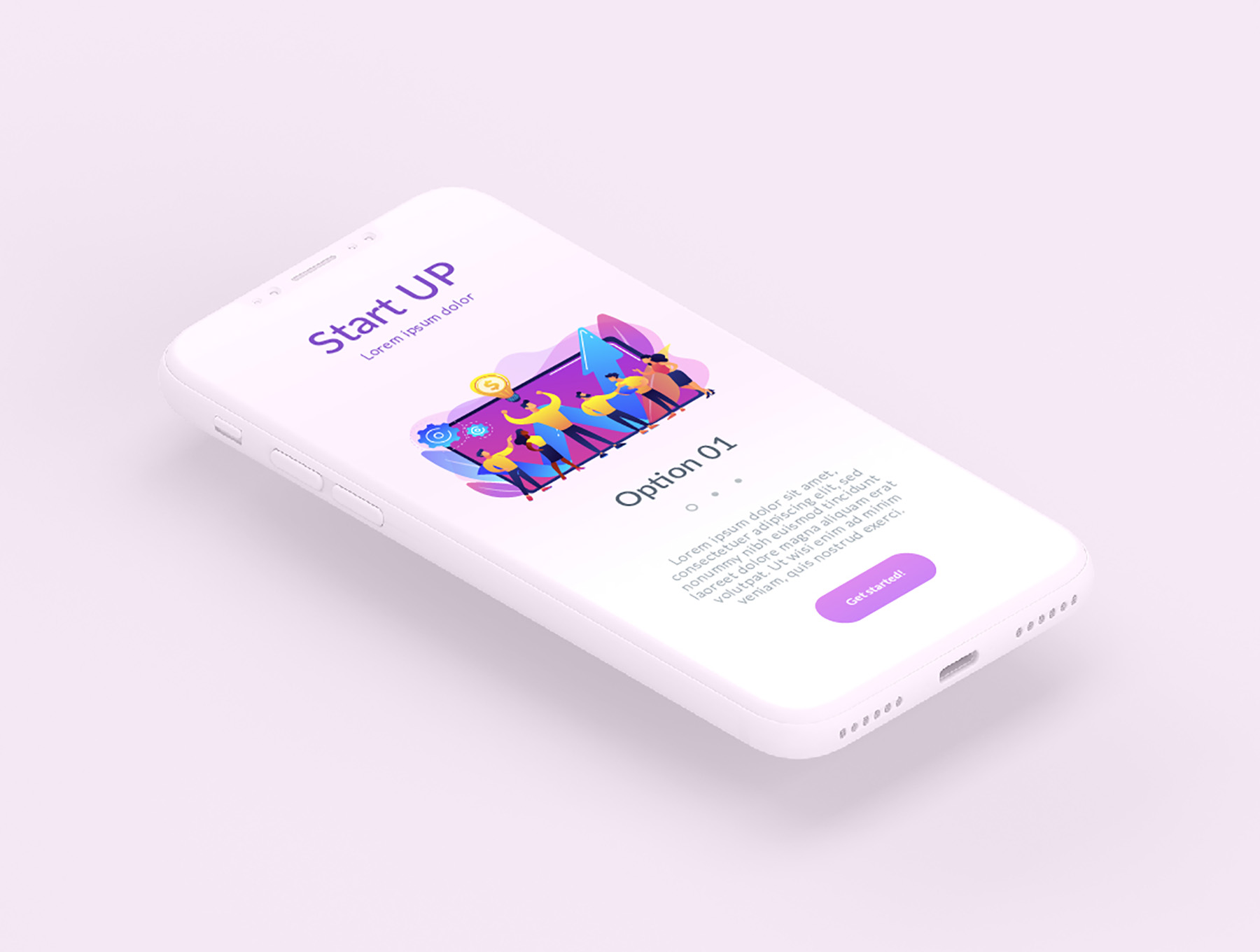 12款企业创意概念UI插画素材 明亮的紫罗兰配色 Busin