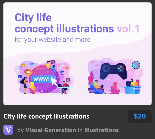 城市生活概念图City life concept illus