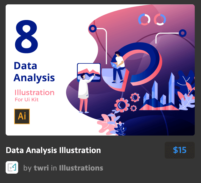 数据分析说明插画Data Analysis Illustra