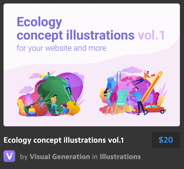 生态学概念插图Ecology concept illustr