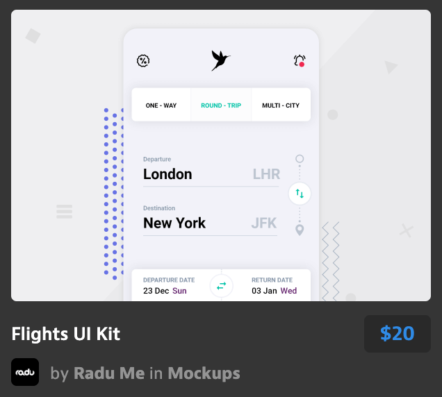 航班用户界面工具包Flights UI Kit
