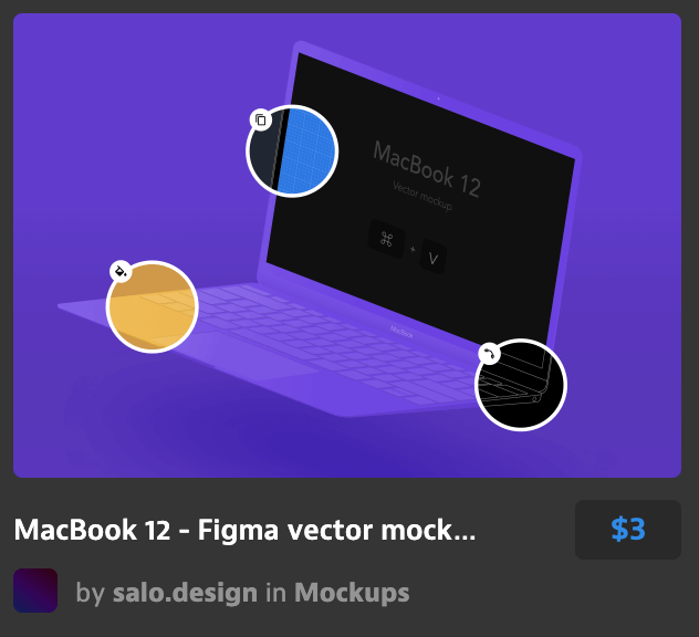 电脑矢量模型MacBook 12 - Figma vecto