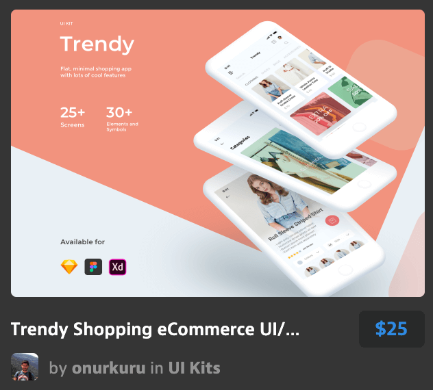 时尚电子商务用户界面工具包Trendy E-commerce