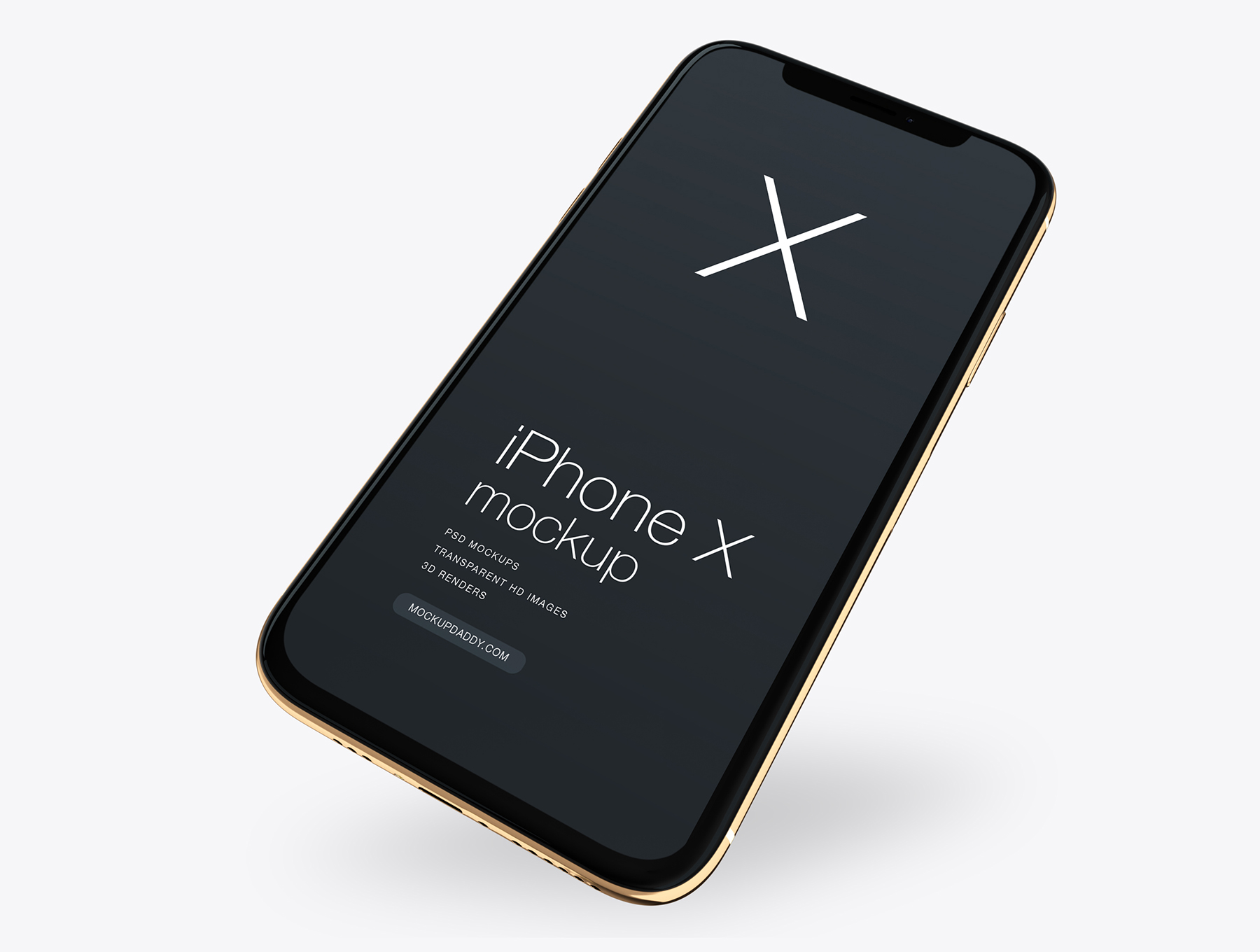 苹果Xs黄金模型Apple Xs Gold Mockup