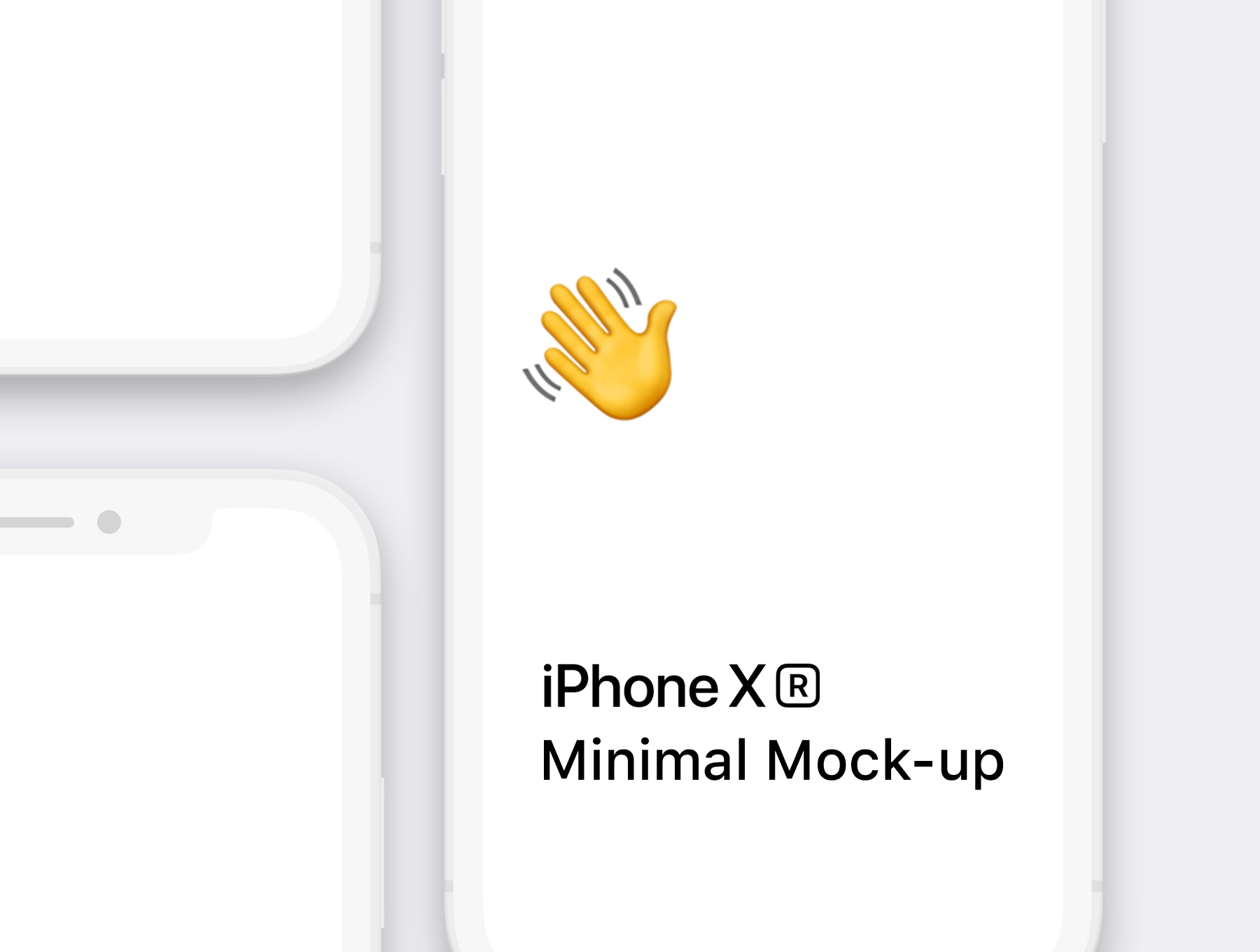 最小实体模型iPhone Xr Minimal Mock-u