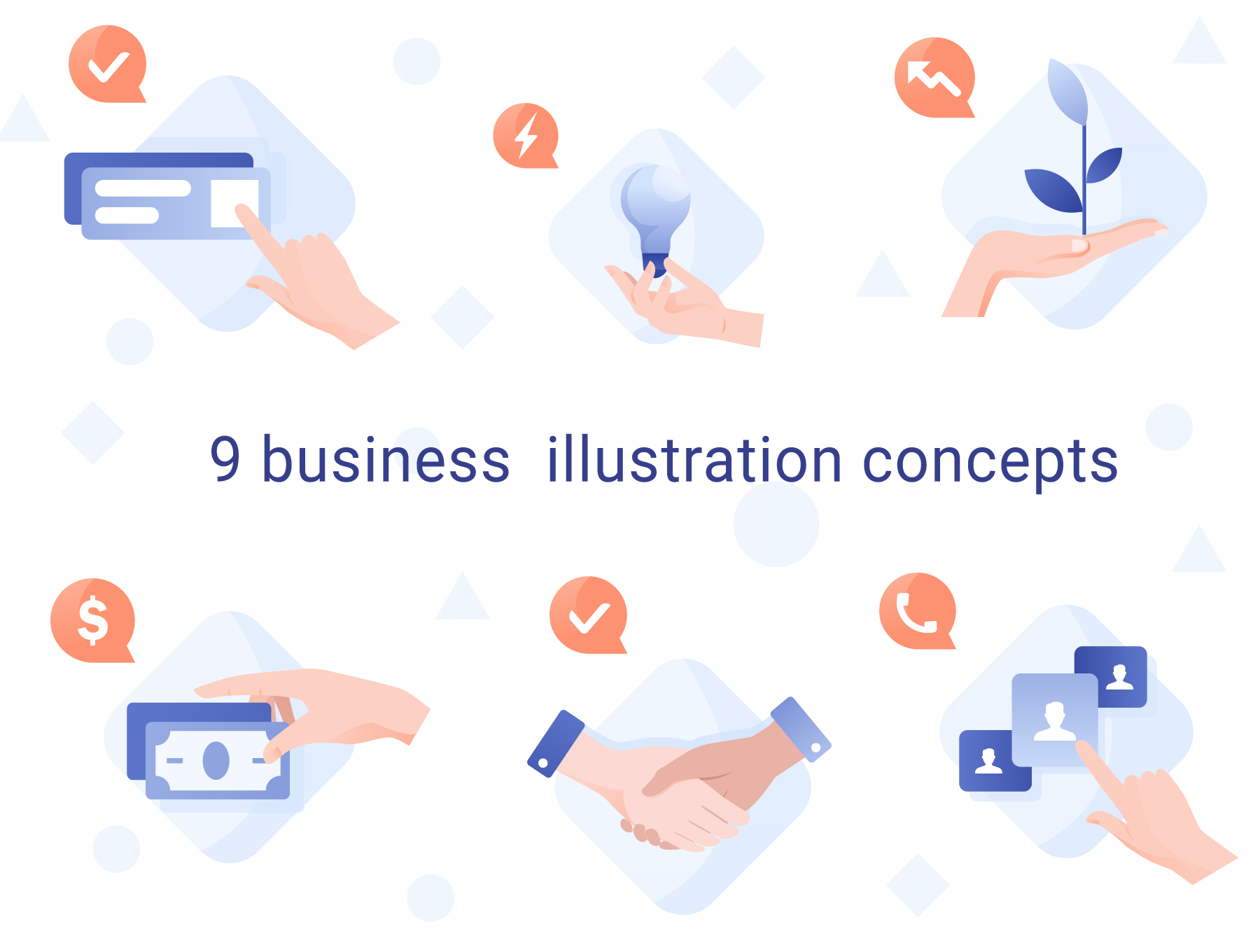 工作中的商业插图包Business illustration