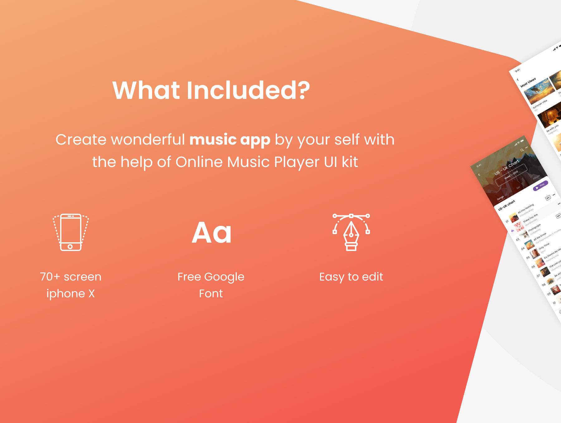 在线音乐播放器移动应用程序用户界面工具包Music Play