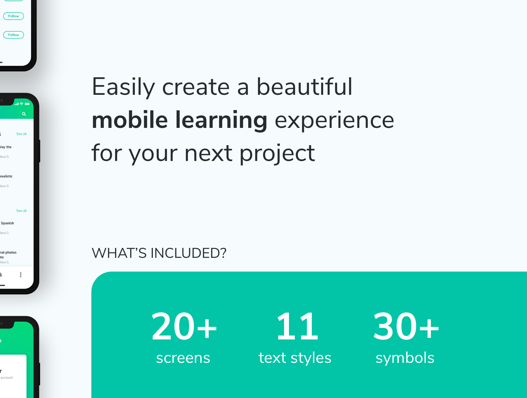 移动用户界面工具包E-learning Mobile UI
