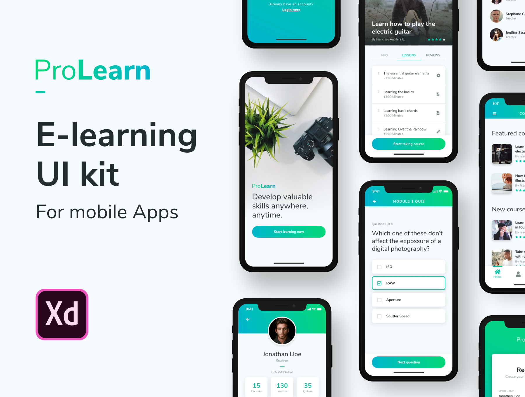 移动用户界面工具包E-learning Mobile UI