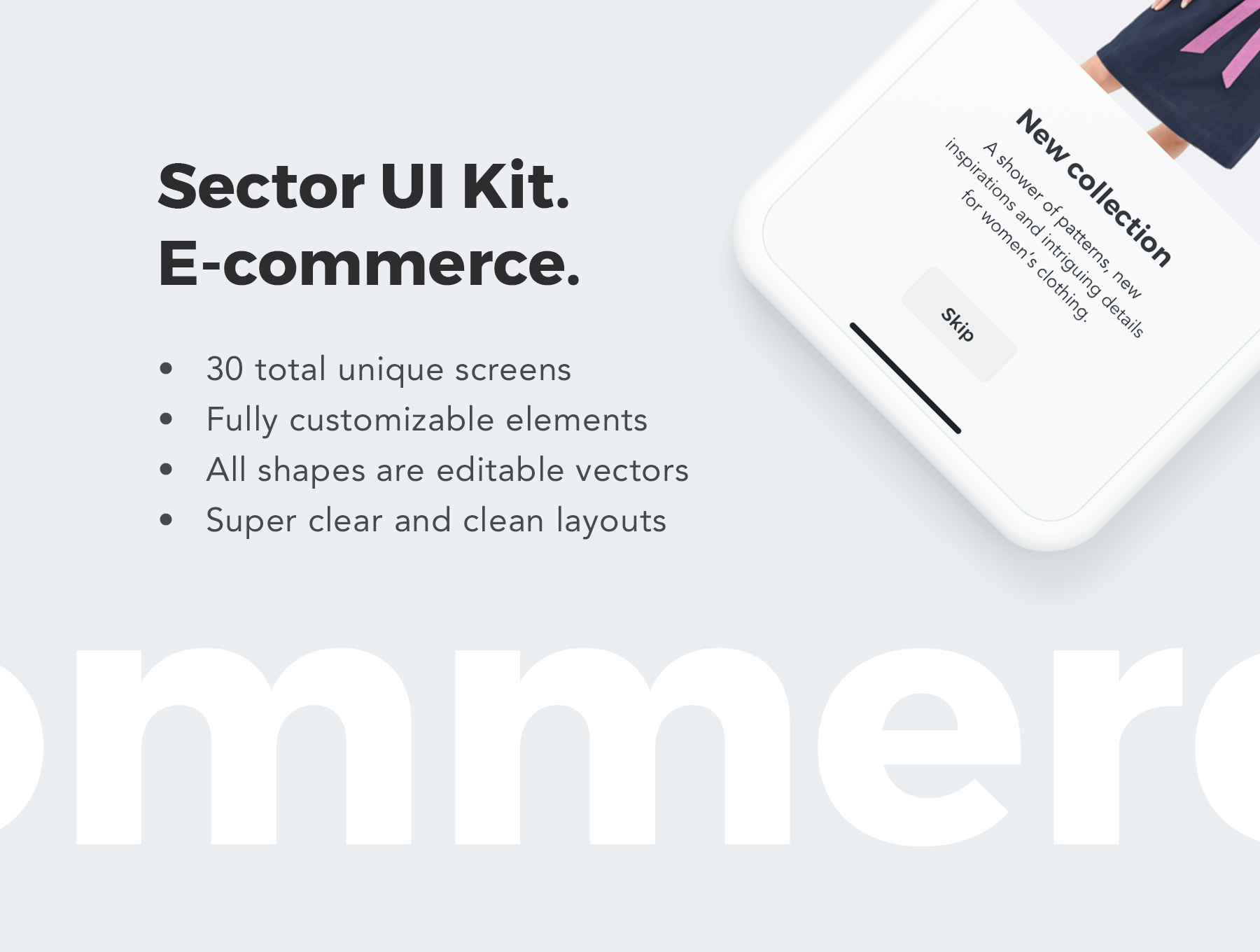 电子商务扇区用户界面工具包Sector UI Kit. E-