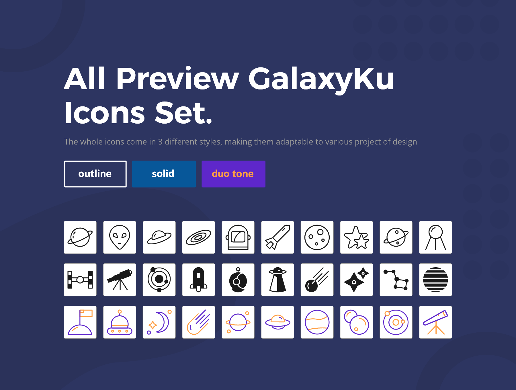 科技感空间图标GalaxyKu Space Icons