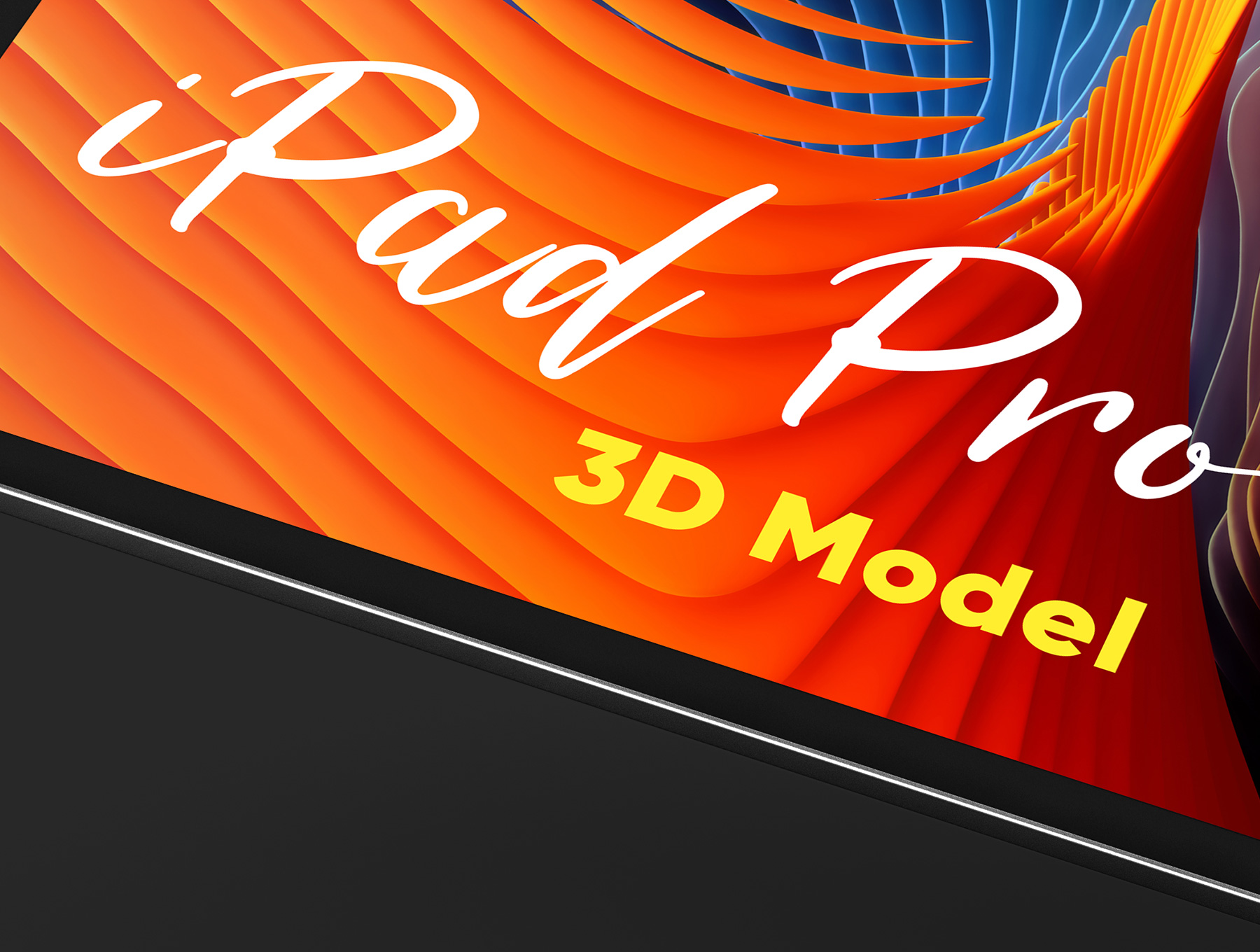 手绘平板3D模型iPad Pro and Apple Pen