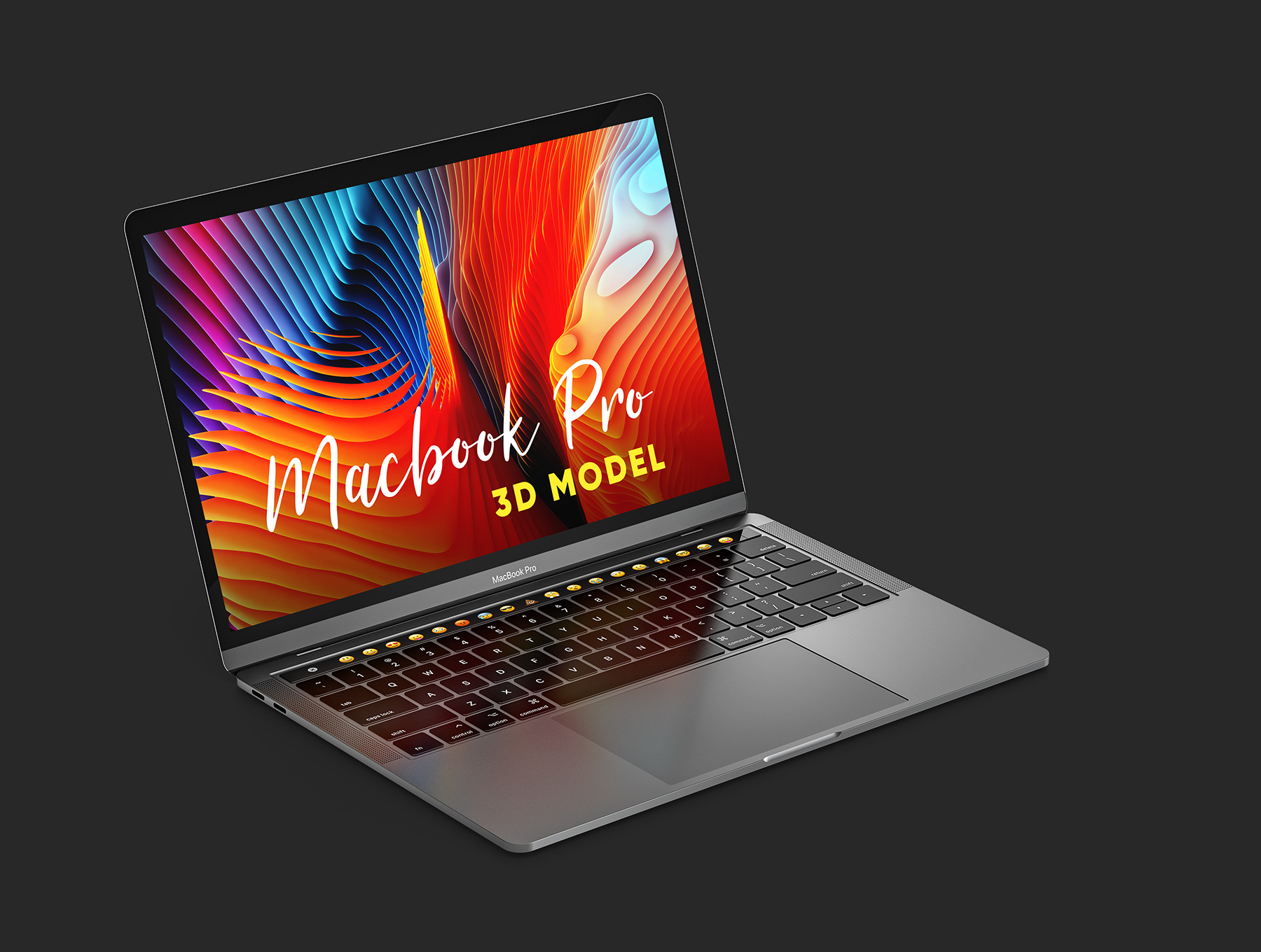 一套完美专业的着陆页MacBook Pro 3D Model