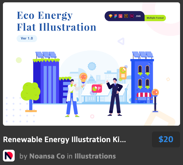 可再生能源插图工具包 Energy Illustration