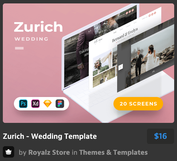 婚礼模板用户登录页界面Zurich Wedding Tem