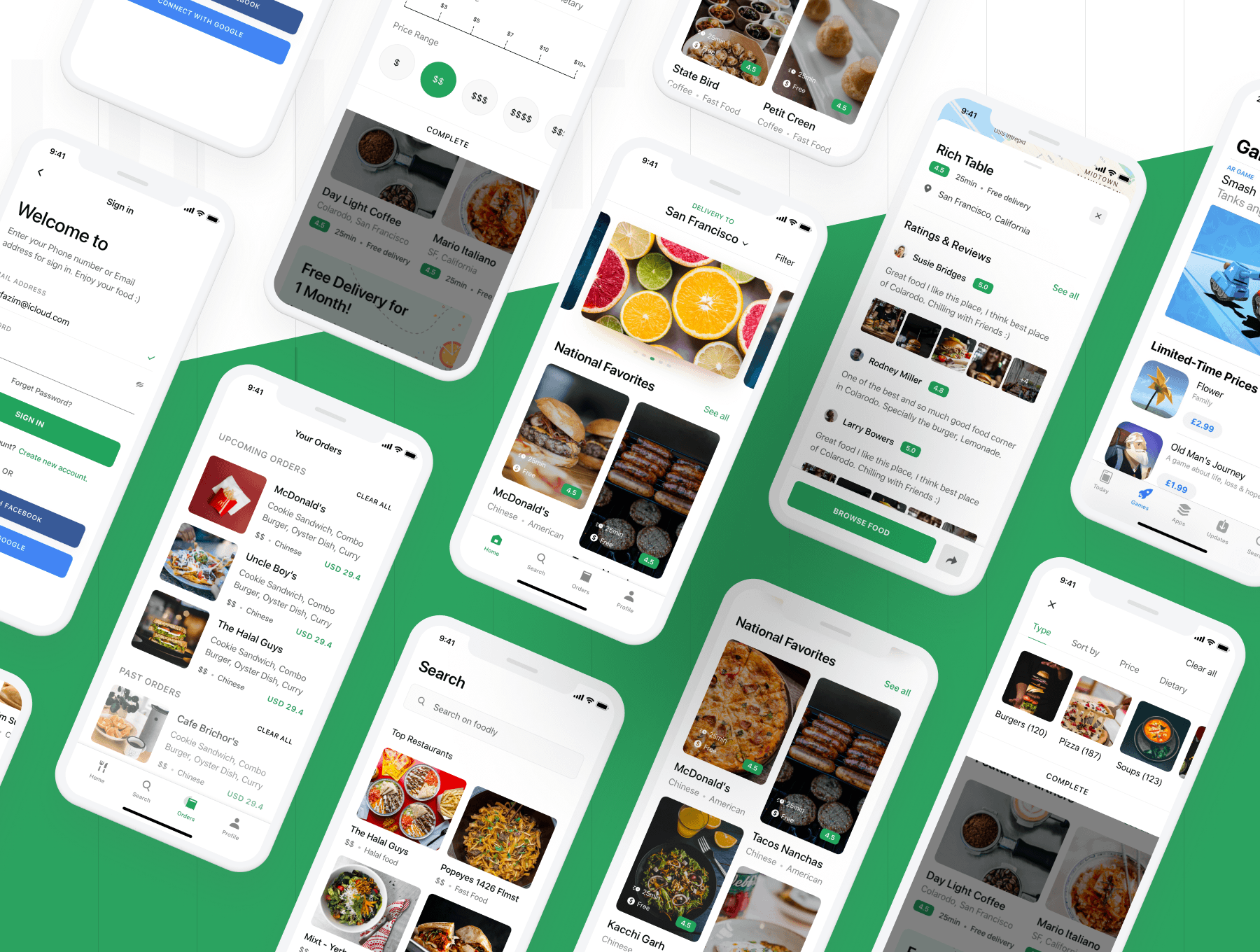 美食烹饪食谱app应用界面设计Foodly