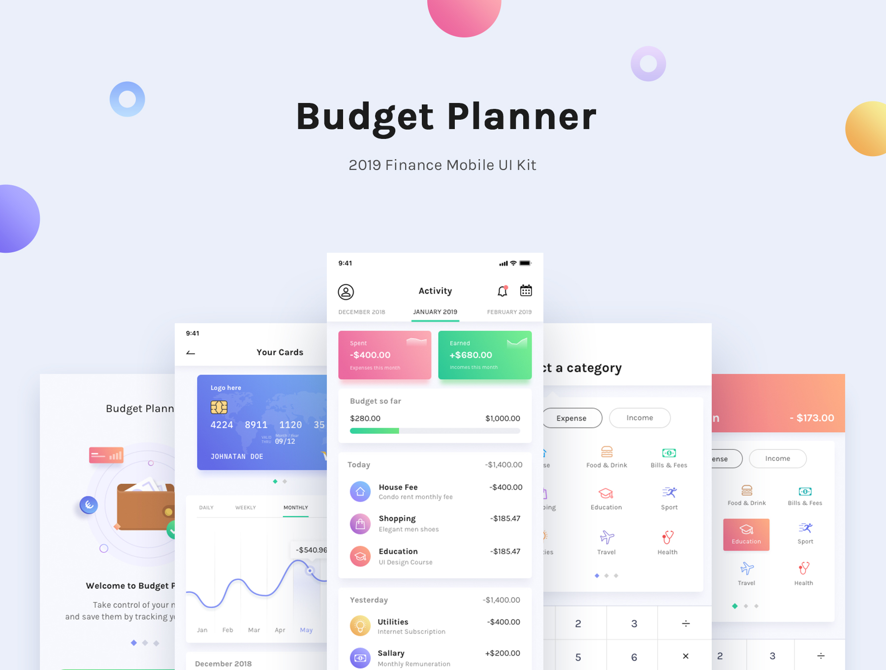 移动用户界面工具包BudgetPlanner Mobile