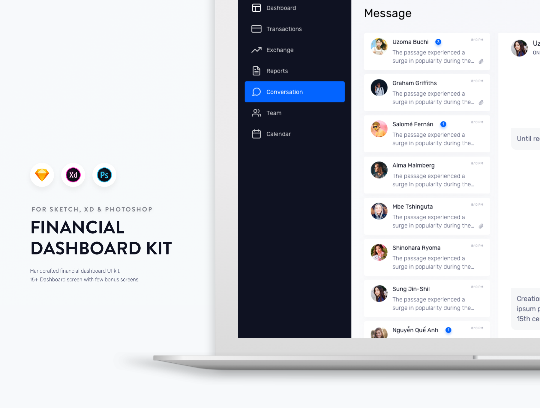 财务仪表板用户界面工具包Finance Dashboard