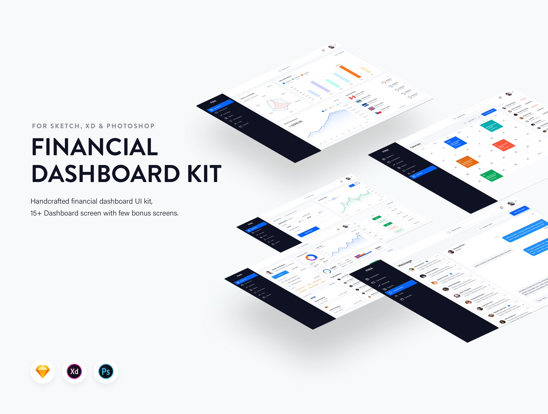 财务仪表板用户界面工具包Finance Dashboard