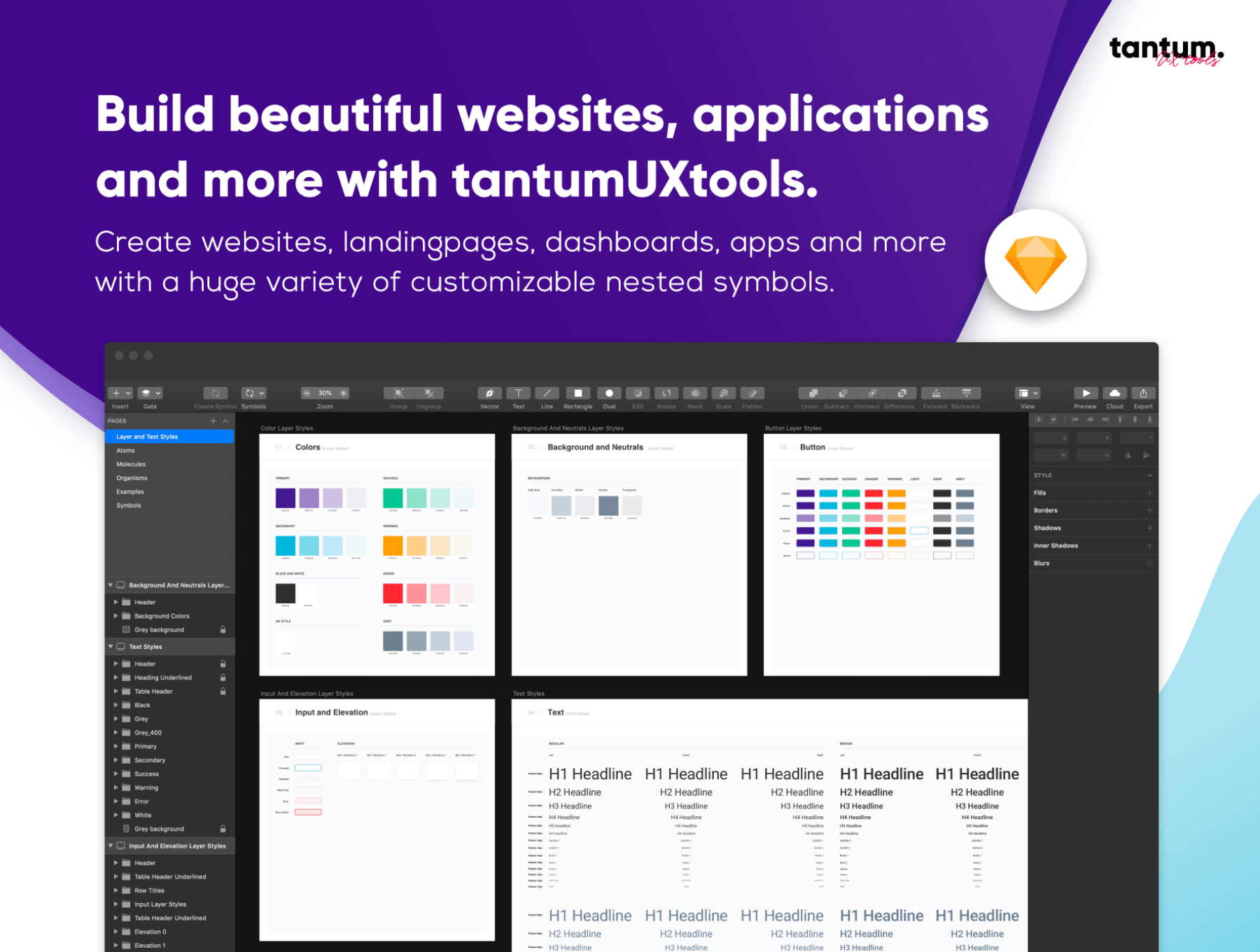网站客户反馈区块UI设计模板Tantum UX Tools