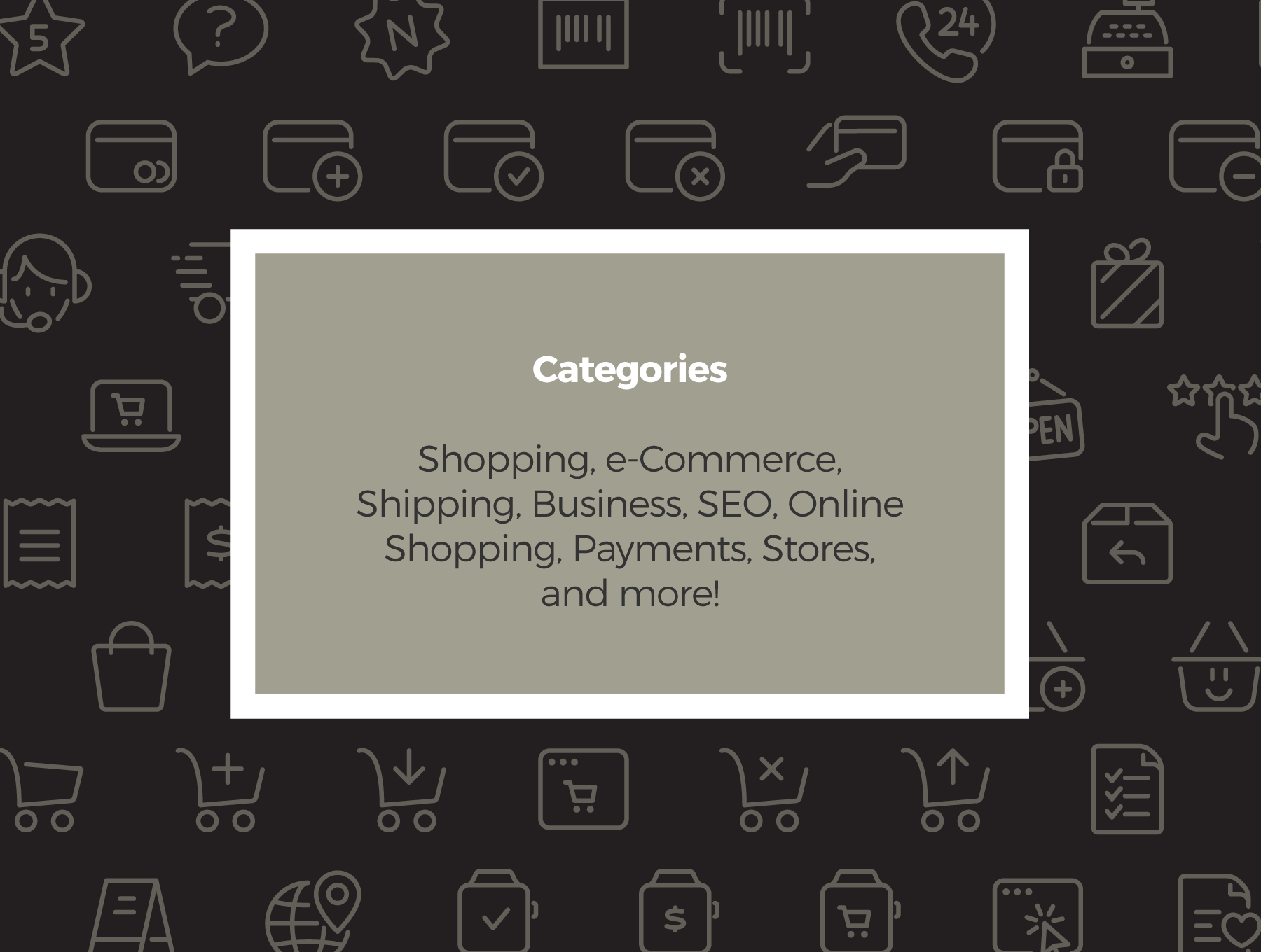 线性购物图标Shopping Icons