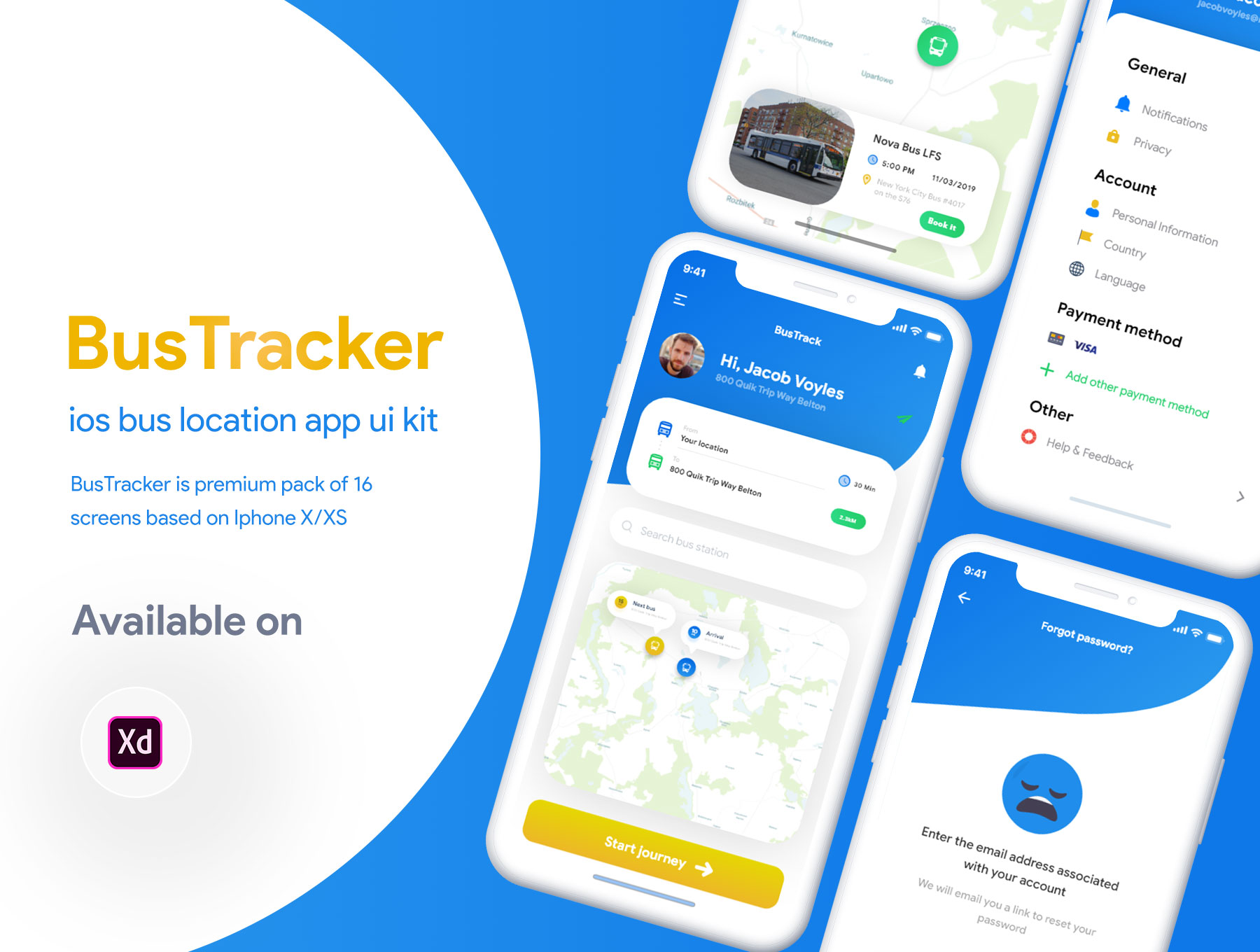应用程序用户界面工具包BusTracker app UI K