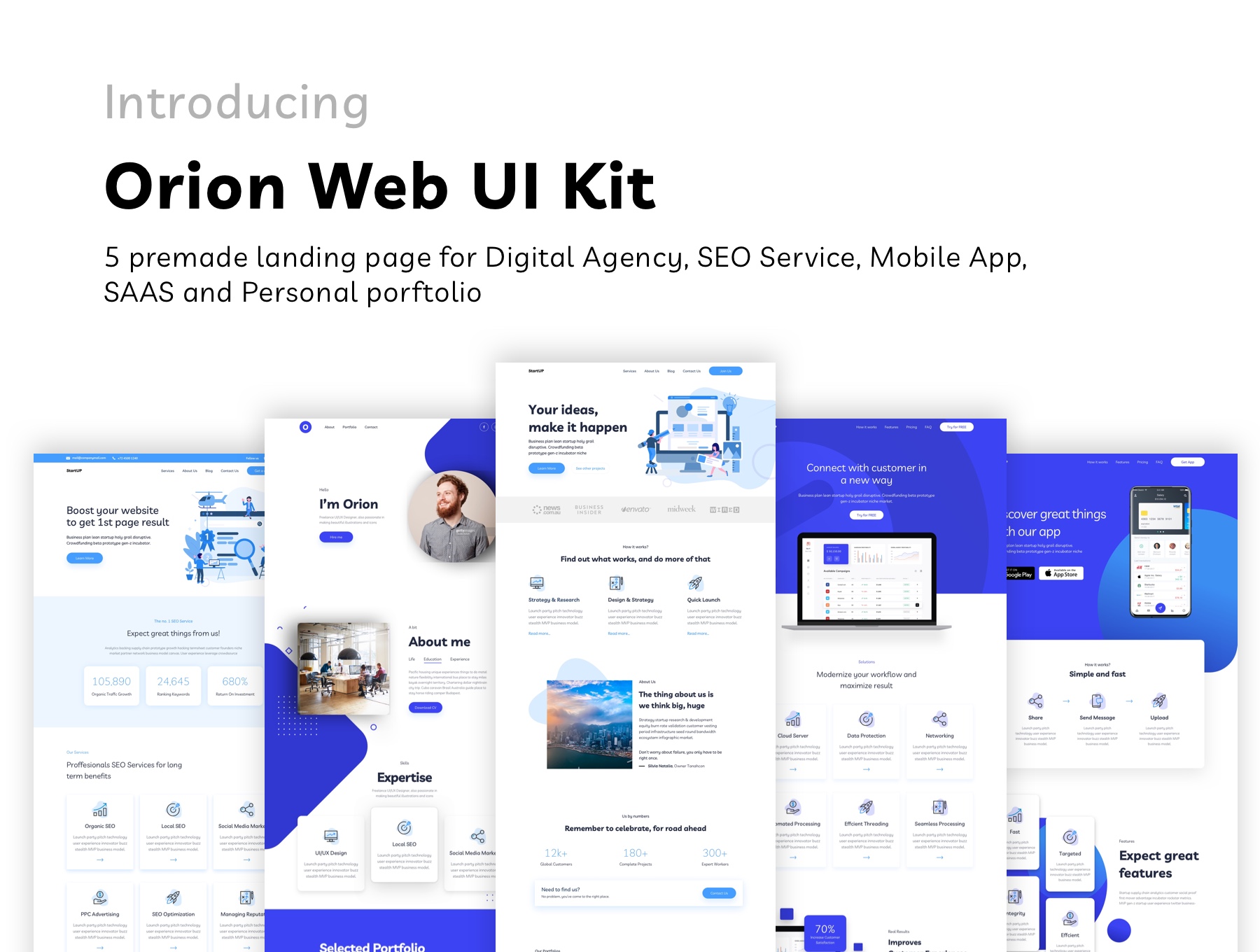 猎户座网络用户界面工具包Orion Web UI Kit