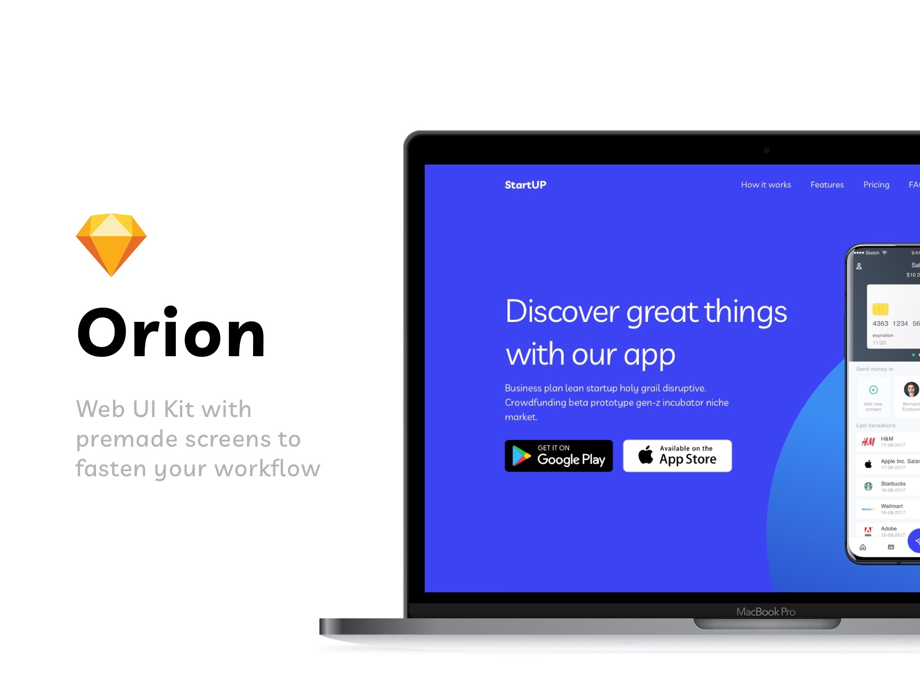 猎户座网络用户界面工具包Orion Web UI Kit