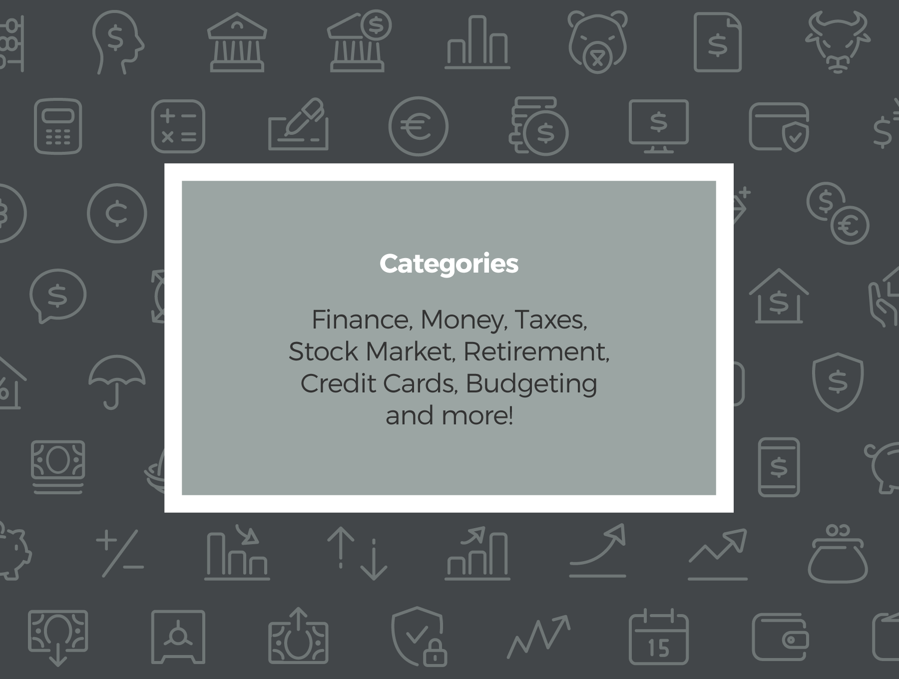 线性财务图标Finance Icons