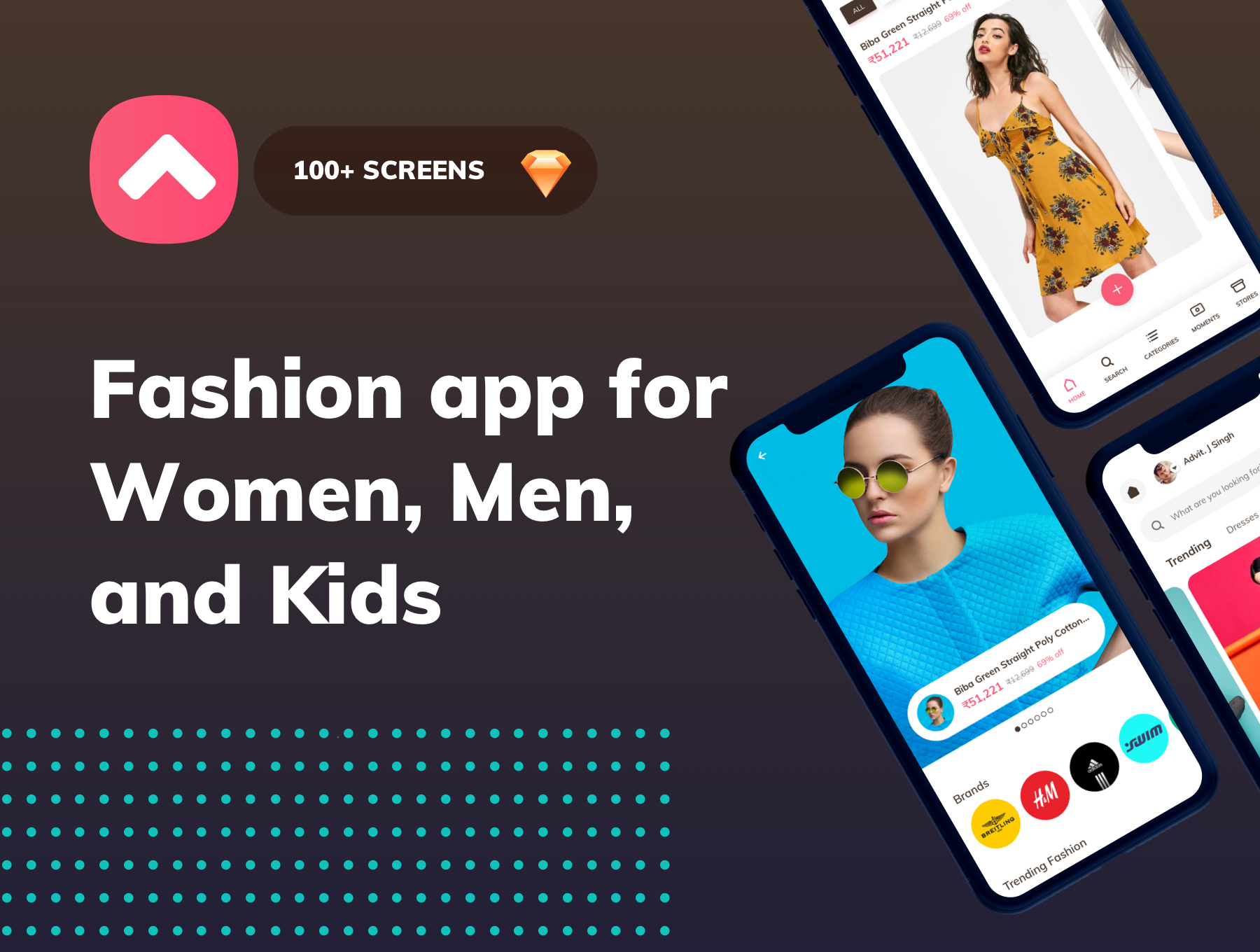 手机应用用户界面工具包fashion mobile app