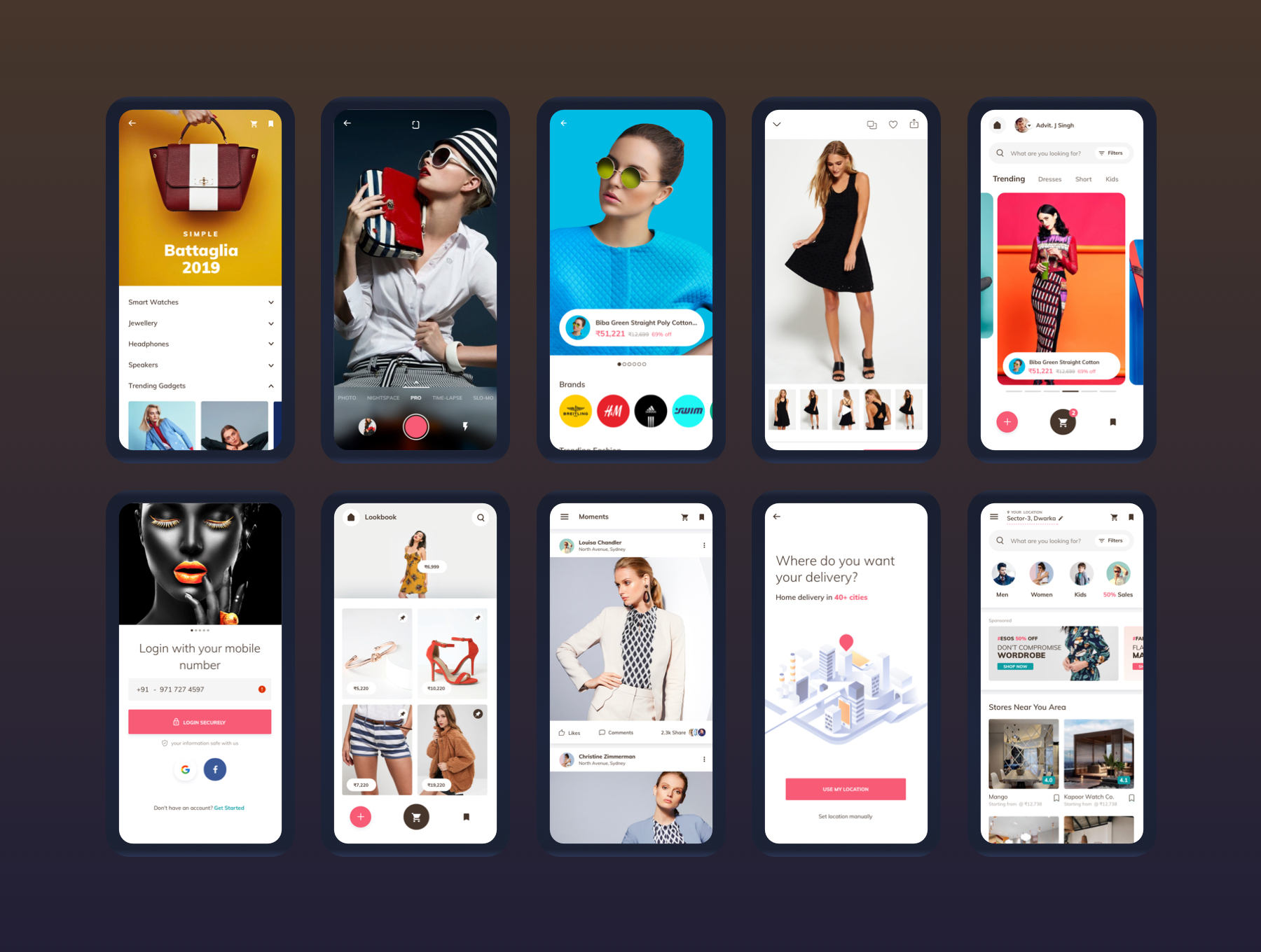 手机应用用户界面工具包fashion mobile app