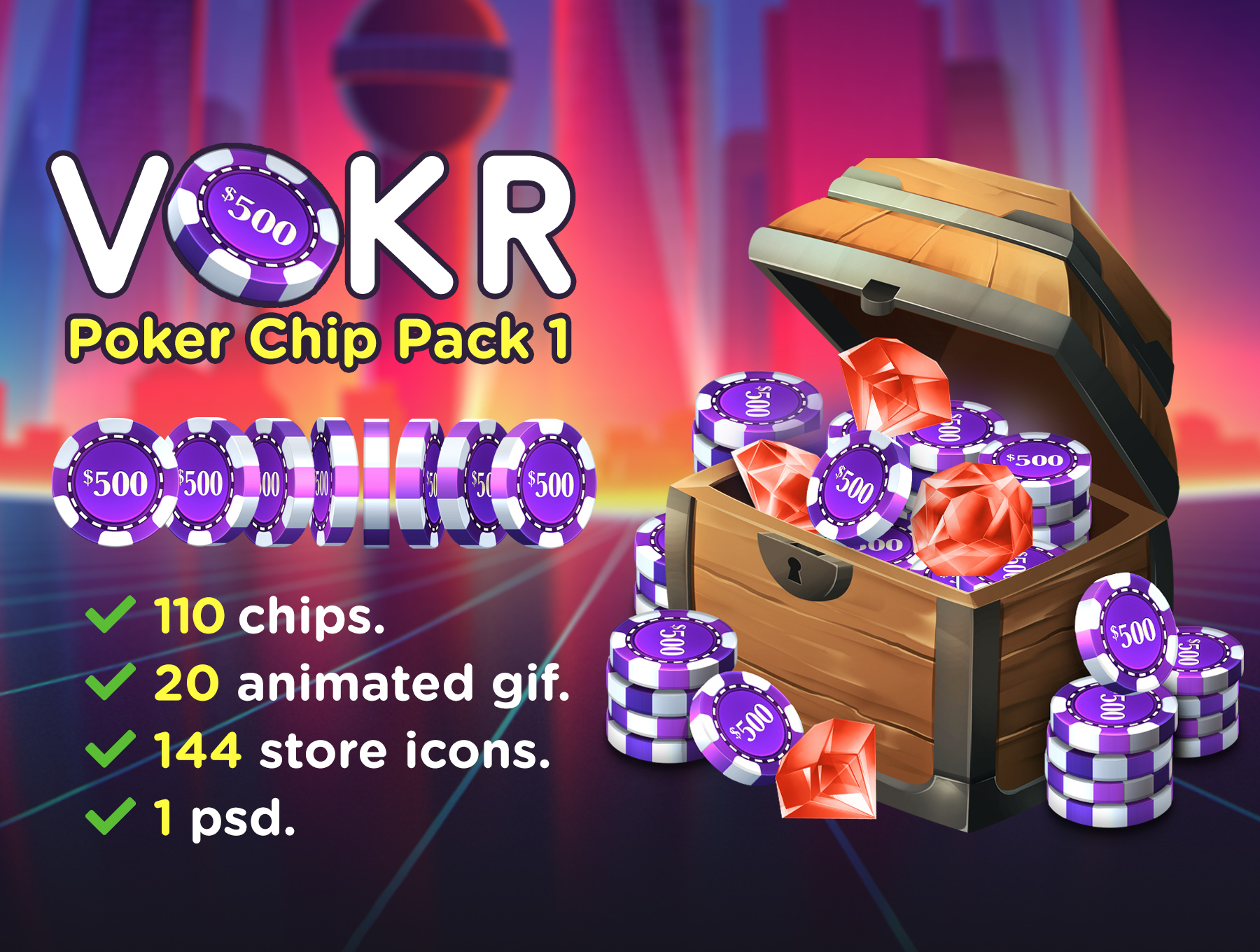 震撼的扑克筹码包Poker Chip Pack 1