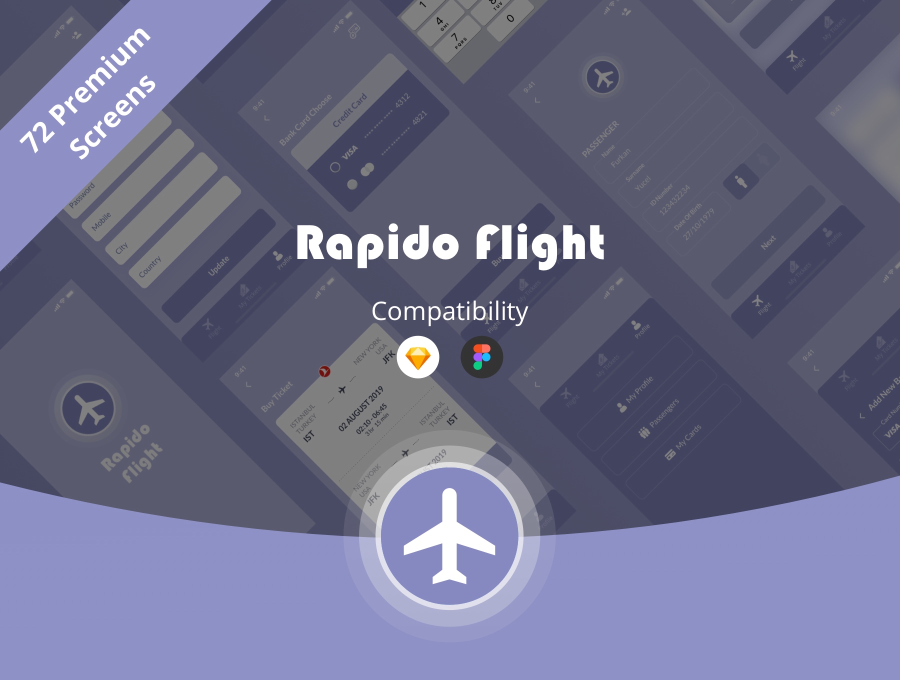 航班在线机票设计界面Rapido Flight Online