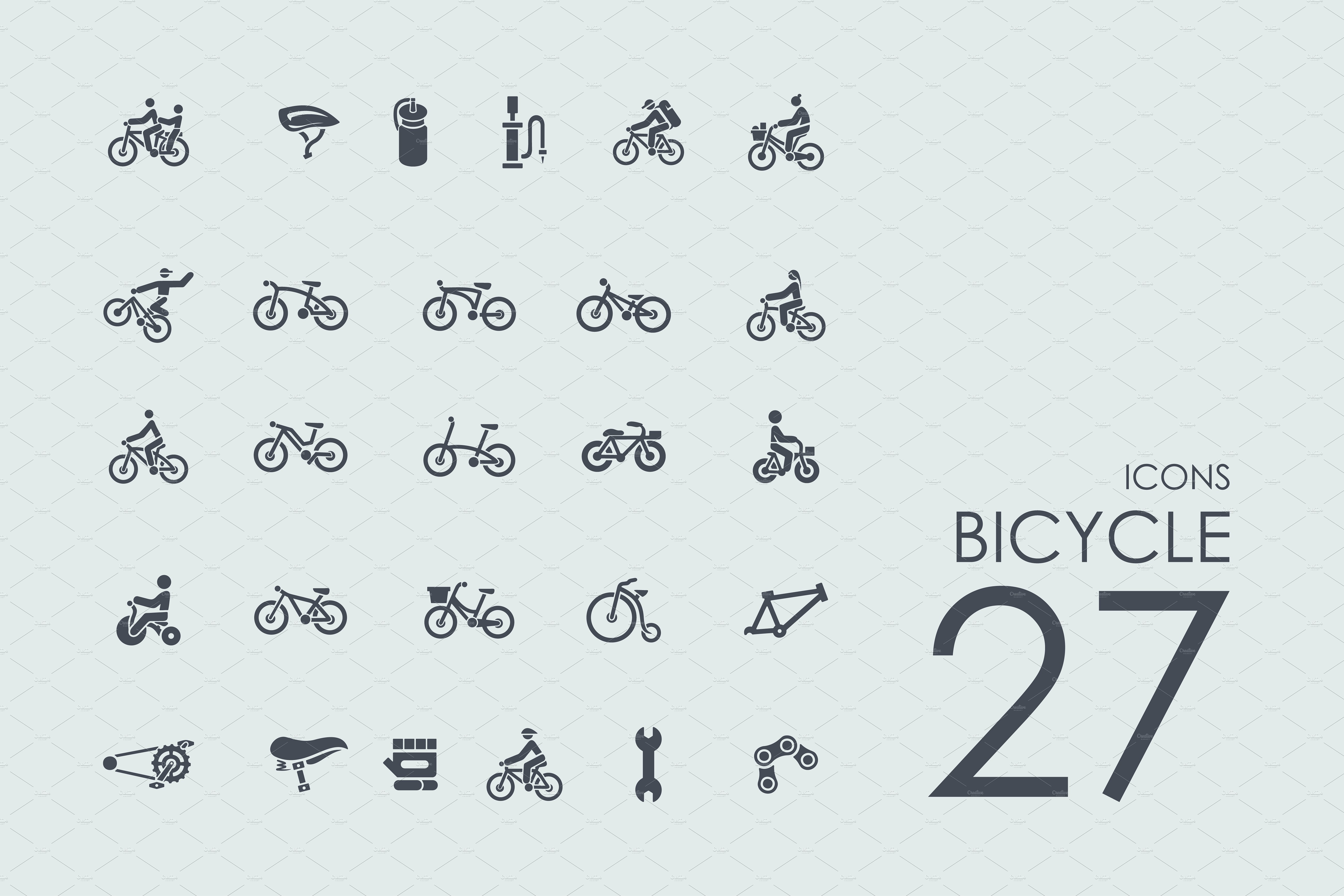 自行车图标 27 Bicycle icons