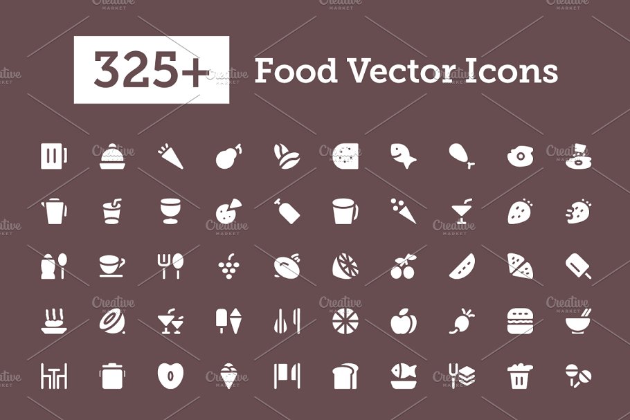 食物食品美食简餐矢量图标 325  Food Vector