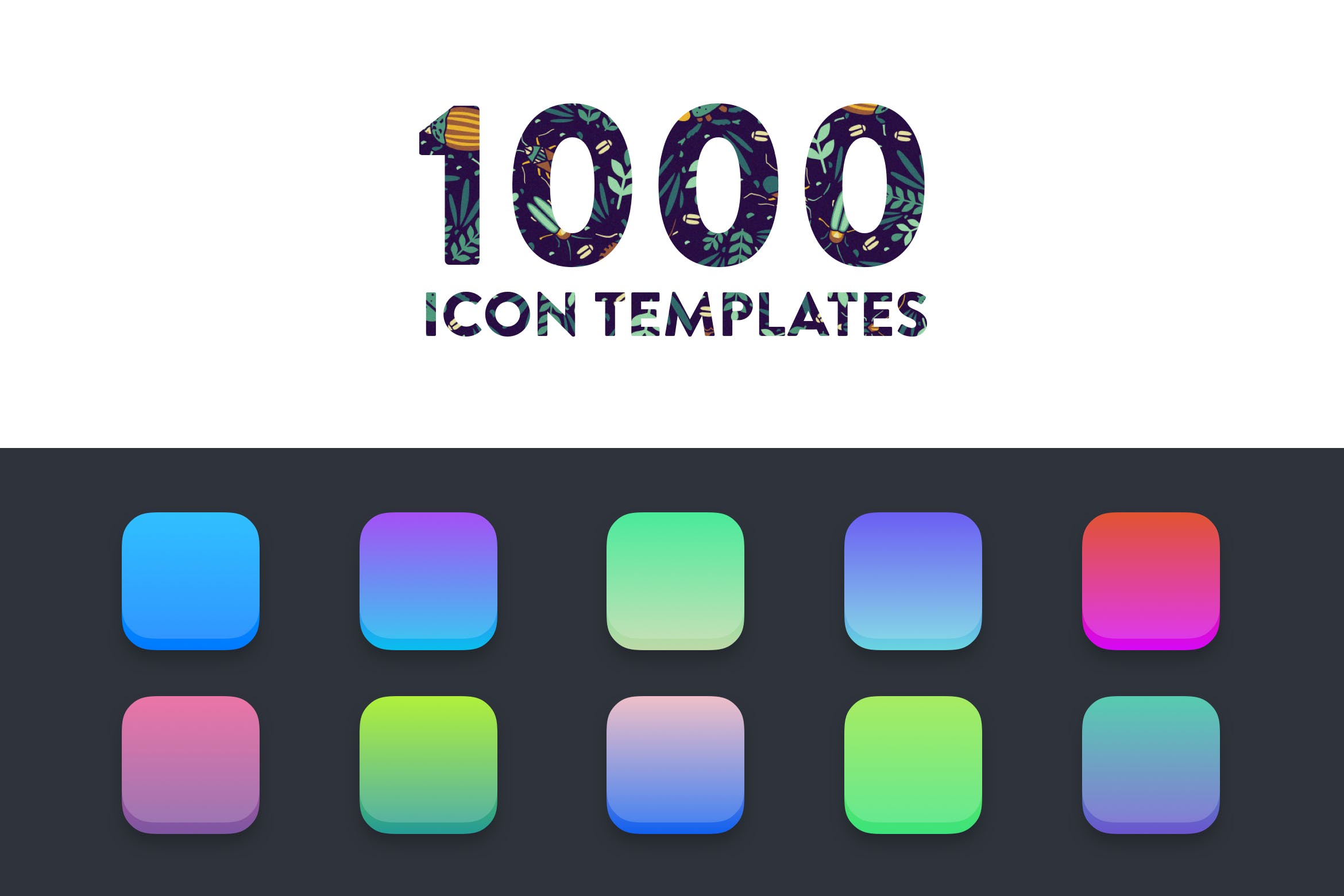 图标背景配色方案设计素材 1000 iOS Icon